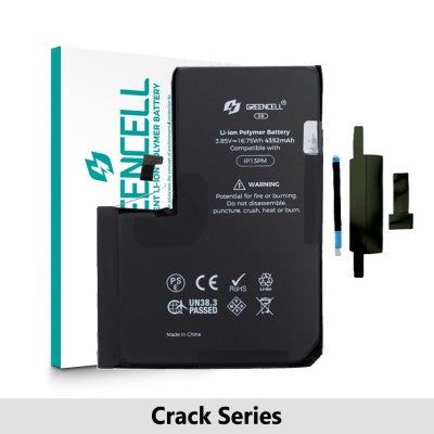 Greencell Crack Series- iPhone 13 Pro Max CRACK Battery with Adhesive Strips 4352mAh (No Need Soldering & No Need Tag-on) Greencell Crack Series- iPhone 13 Pro Max CRACK Battery with Adhesive Strips 4352mAh (No Need Soldering & No Need Tag-on)